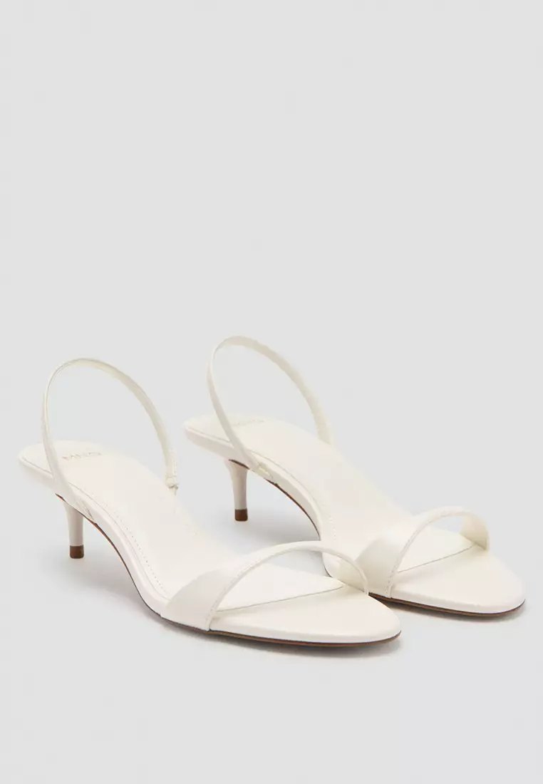 Kitten-Heel Sandals with Strap