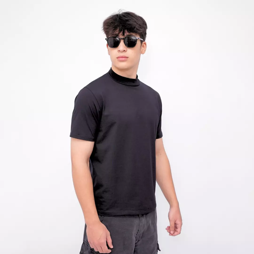 Ryusei Fitted Tee High Neck Neo Flex - Kaos Pria High Neck Slim Fit Premium