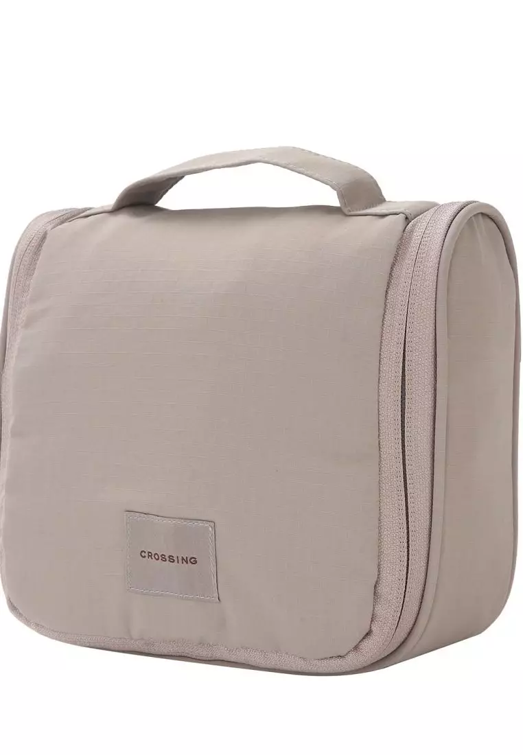 Crossing Waterproof Ripstop Nylon Hanging Toiletry Kit - Light Grey