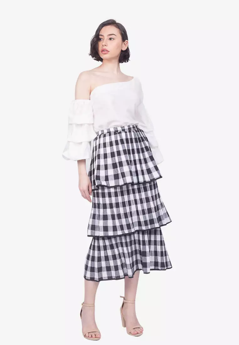 Zalora checkered skirt sale