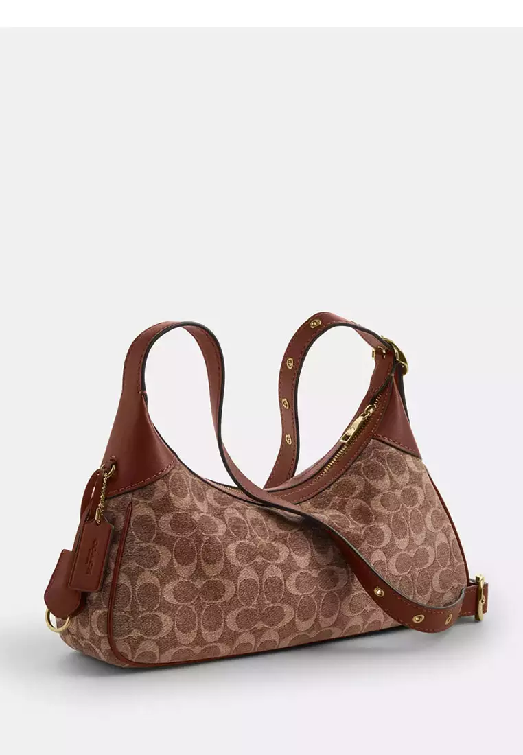 Ella Small Shoulder Bag In Signature Chenille