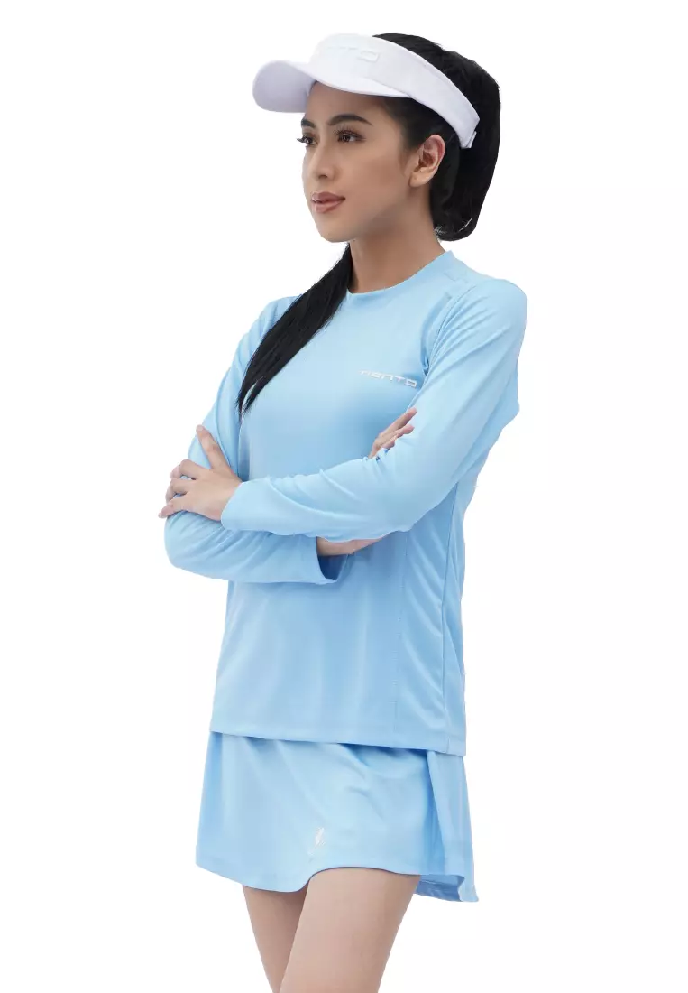 Tiento Kaos Running Dry Fit Baju Olahraga Wanita Lengan Panjang Gym Pakaian Sport Lari