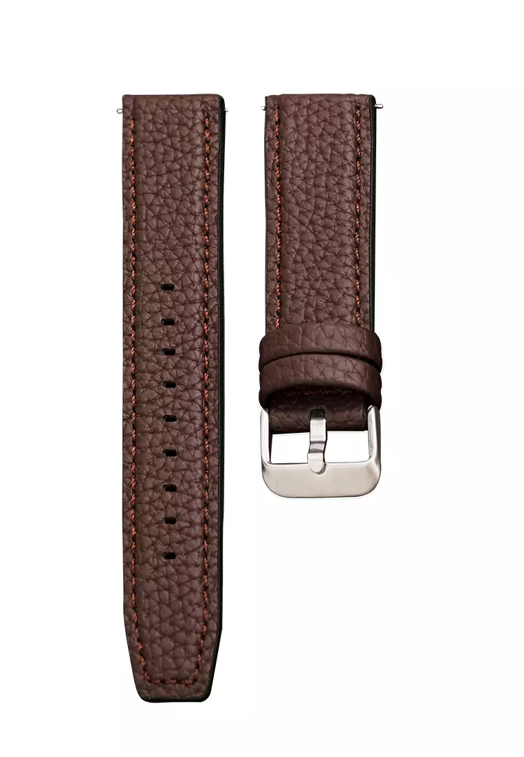 Tali Kulit Pria Leather Strap 22mm Premium Leather Tali Kulit-coffee 22mm