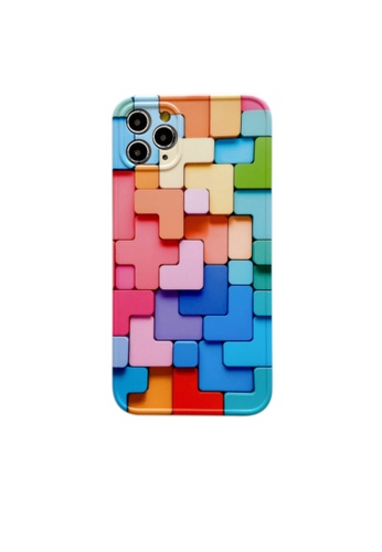 Kings Collection blue Colored Squares iPhone 13 Pro Case (MCL2216) 57572ACDCE483DGS_1