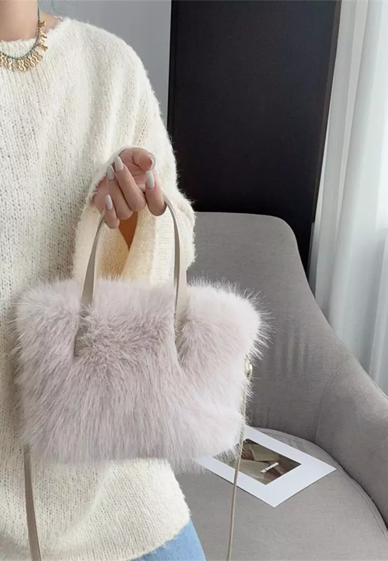 Fur on sale crossbody bag