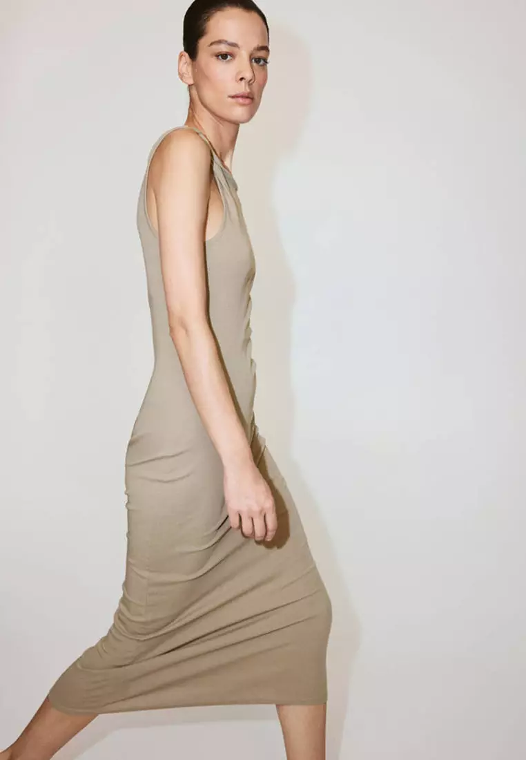 Dress With Draped Strap Detail