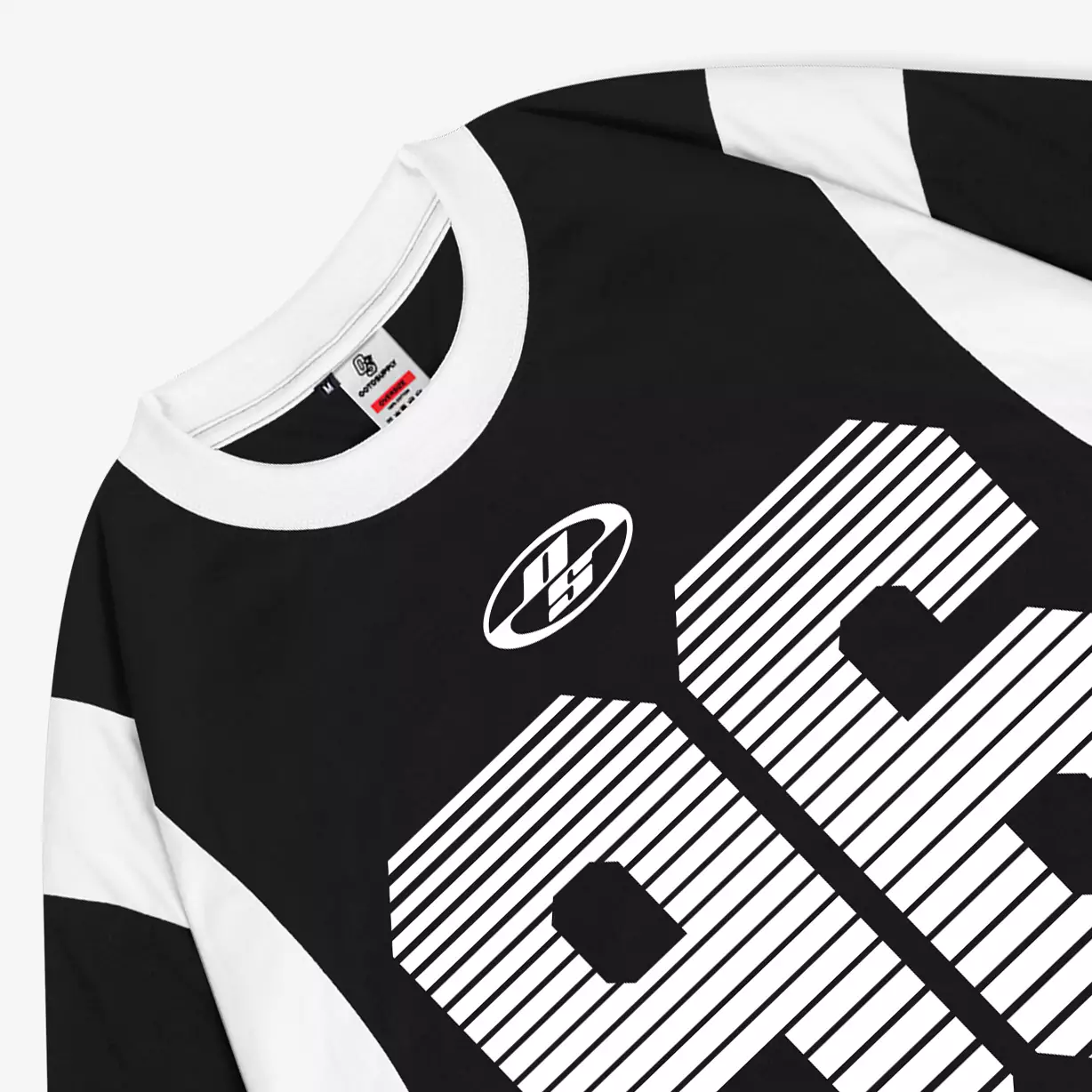 OOTDSUPPLY Oversized Side Line Corious 96 Black & Benhur | Oversize Pria & Wanita OVZSL005