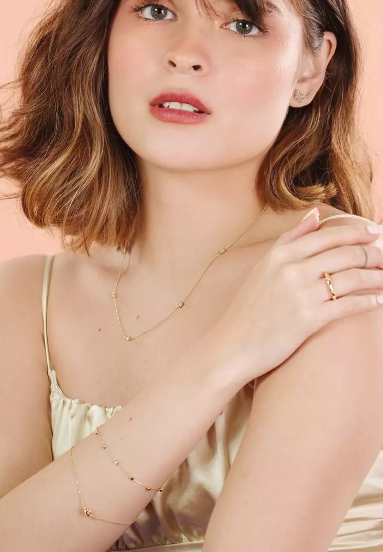 Sphere Chain Bracelet 14k Gold