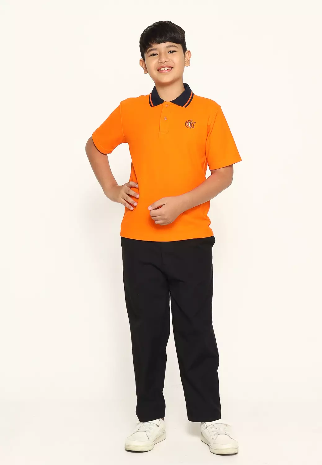 Kaos Polo Anak Laki Orange - ACTIVE