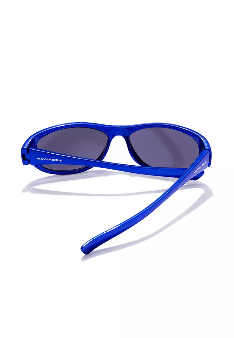 HAWKERS Metallic Blue Dark Rave Kids Sunglasses For Boys And Girls, Unisex. Official Product Designed In Spain