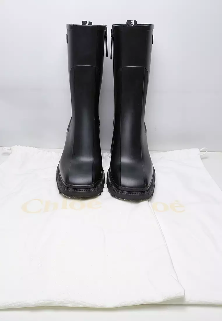 Chloé Pre-loved Chloe Betty Rain Boots for Women in Black