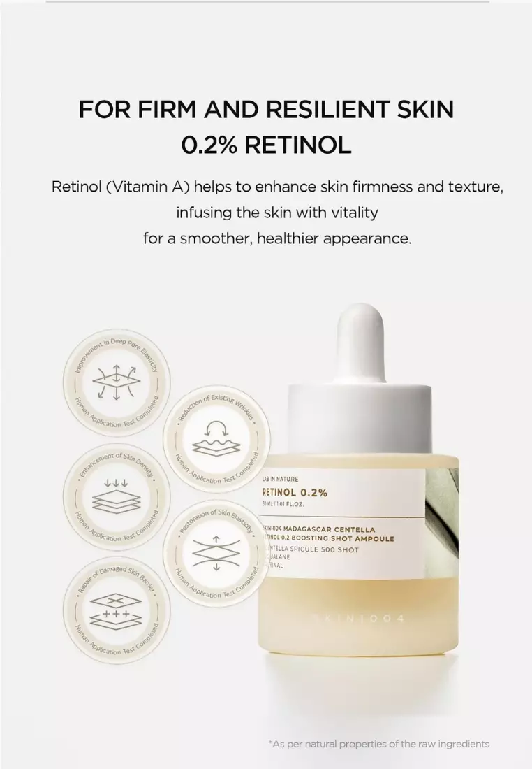 SKIN1004 Madagascar Centella Retinol 0.2 Boosting Shot Ampoule 30ml