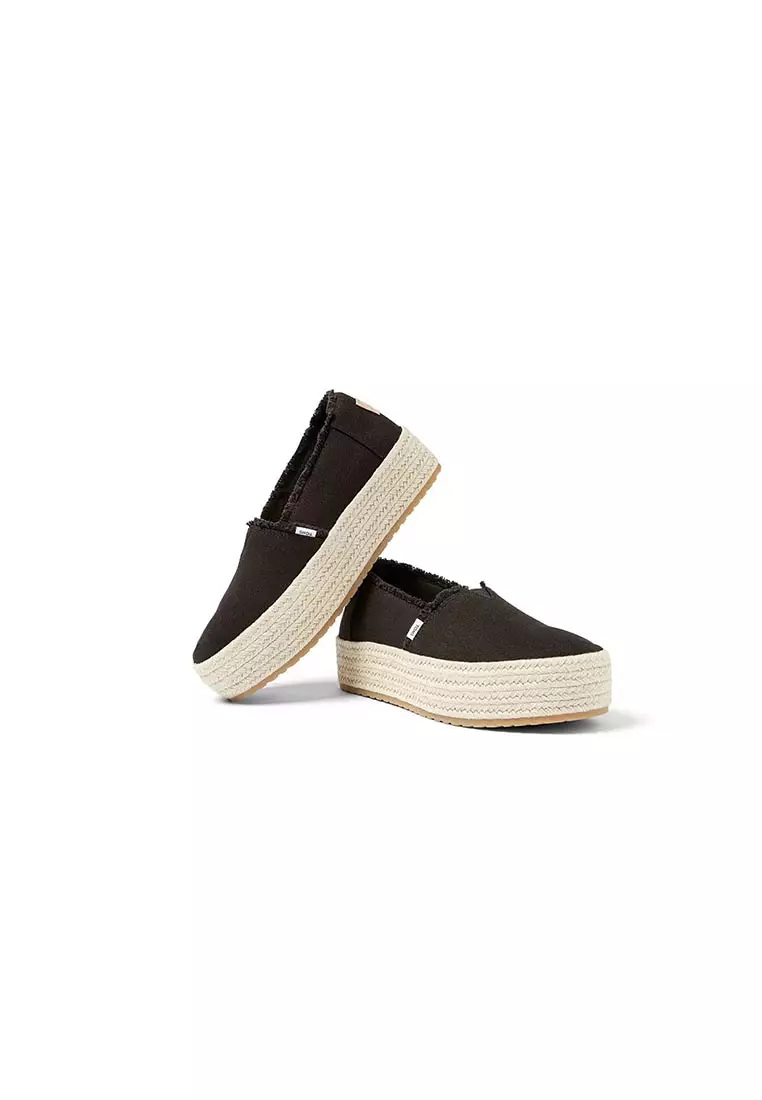 Women Valencia Black Canvas Shoes