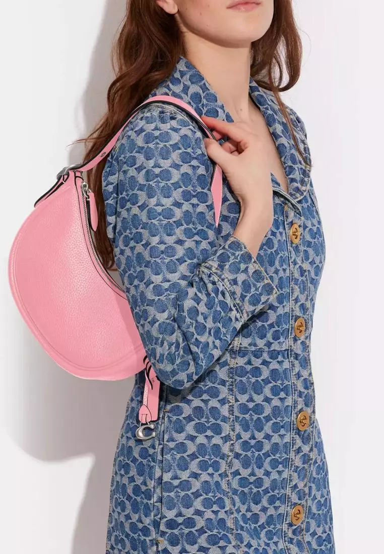 Coach Luna Shoulder Bag Flower Pink