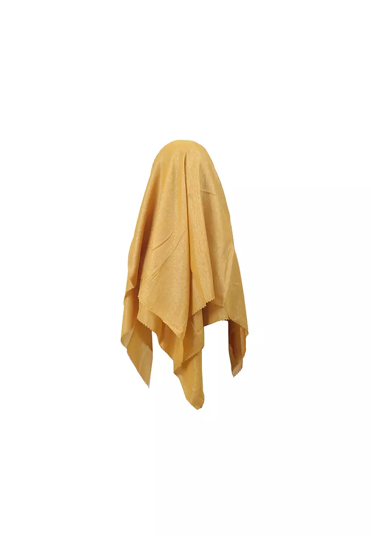 Hijab Segiempat Glowing Payet Kuning