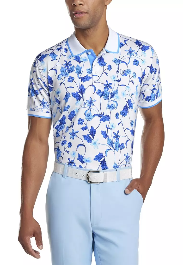 Men's Printed Floral Polo