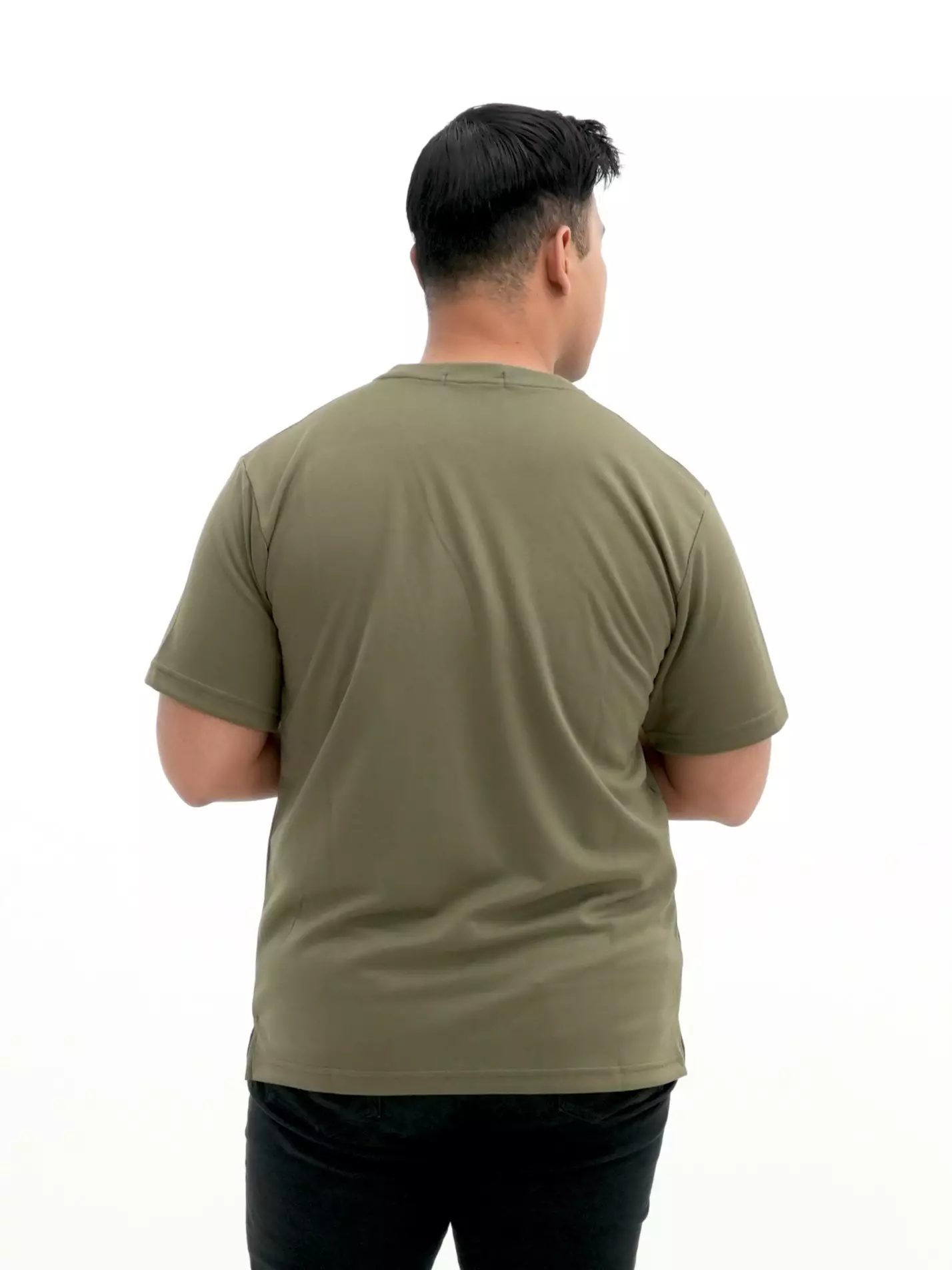 T-Shirt Scuba Hijau Army Kantong 3454