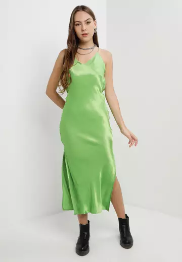 Satin deals topshop dress