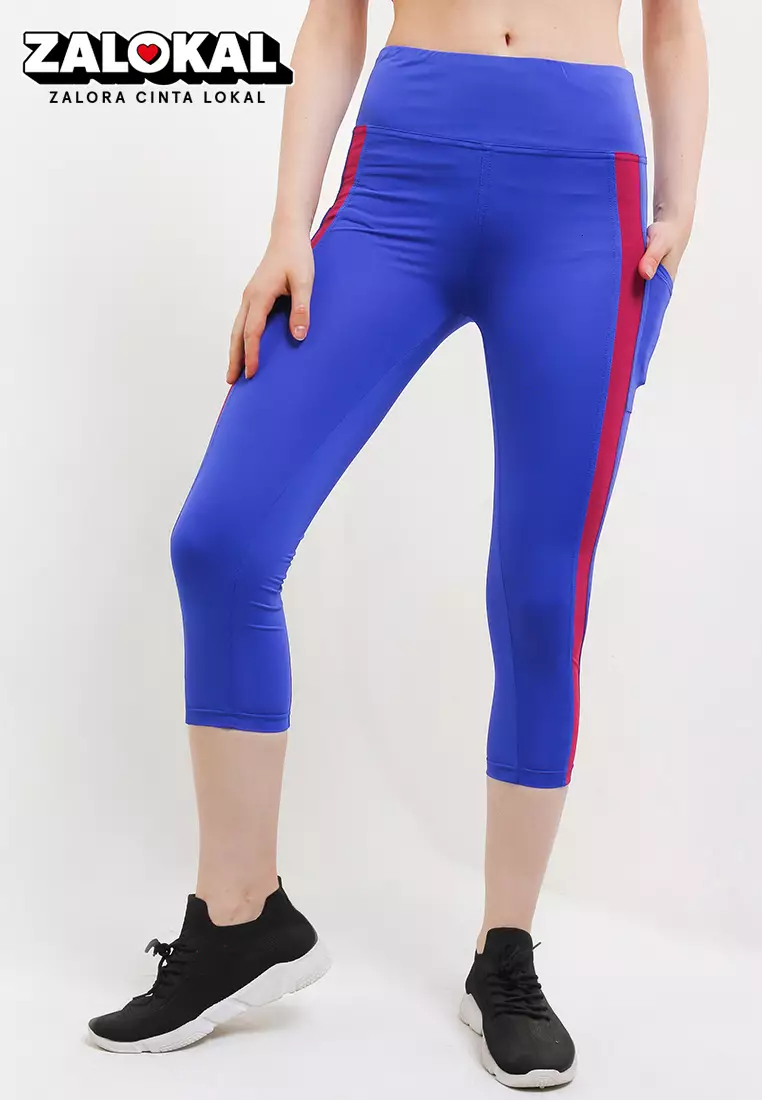 Celana Panjang Legging Olahraga Ladies Sport Long Pants Active Sport Olahraga Senam Yoga Pilates Gym Ketat Spandex