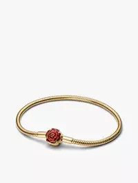 Jual PANDORA Disney Beauty & The Beast snake chain 14k gold-plated ...