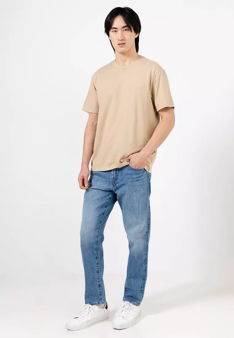 中度洗水運動直筒牛仔褲