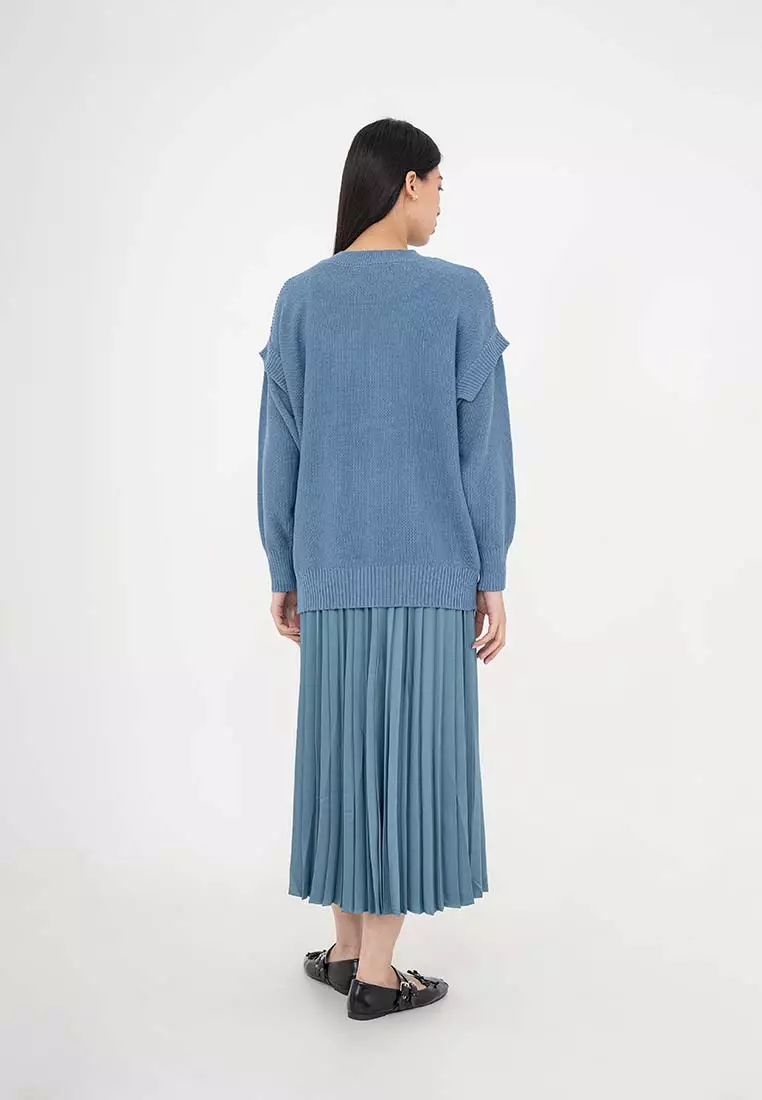 Earth Music & Ecology - Jura Contrast Stitch Knit