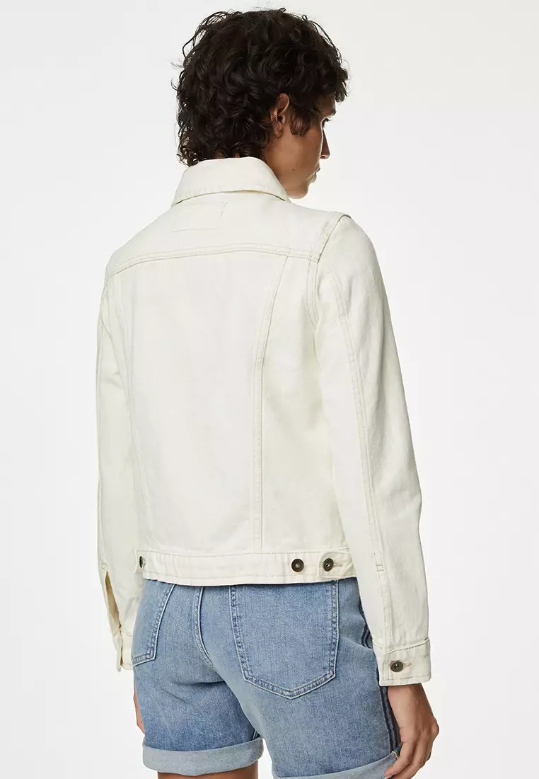 Marks and spencer hot sale white denim jacket