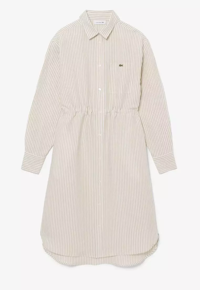 Oversized Linen Blend Shirt Dress
