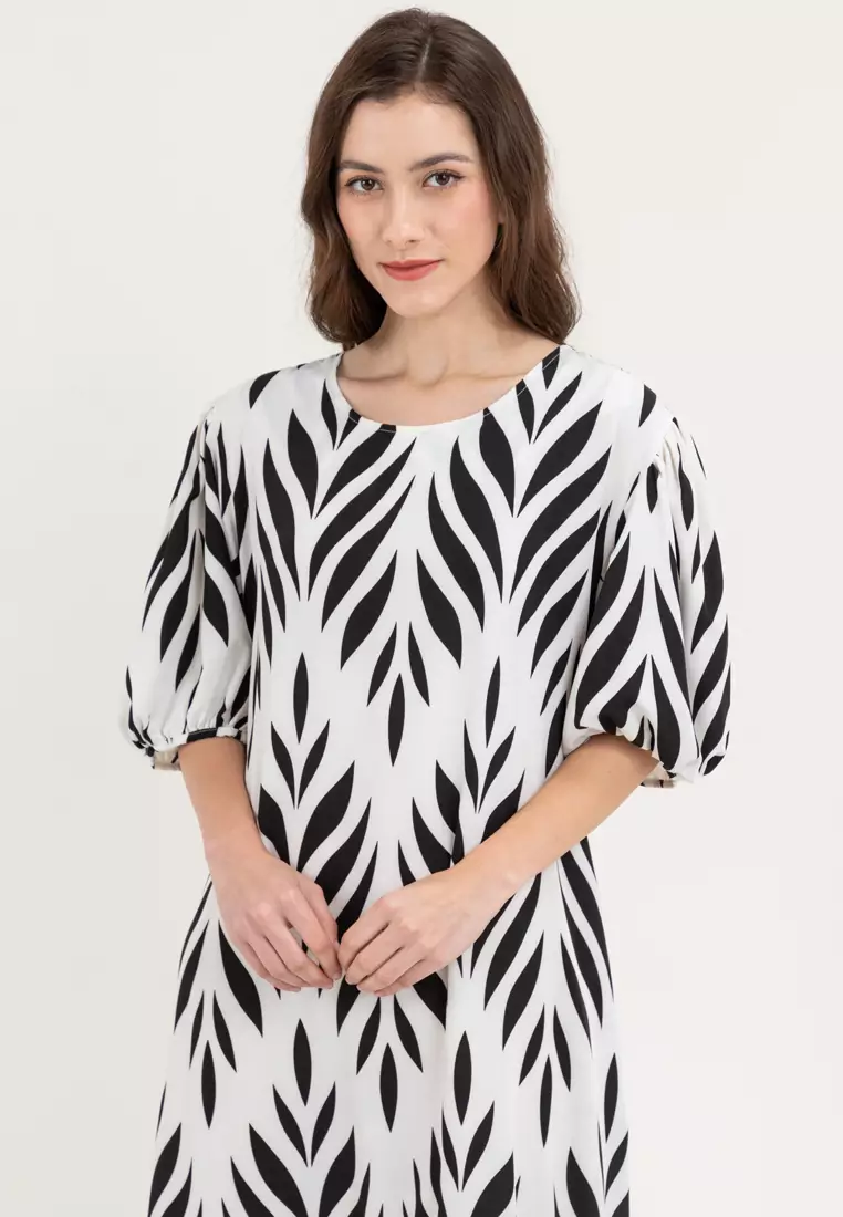 Lea Leaf Print Dress