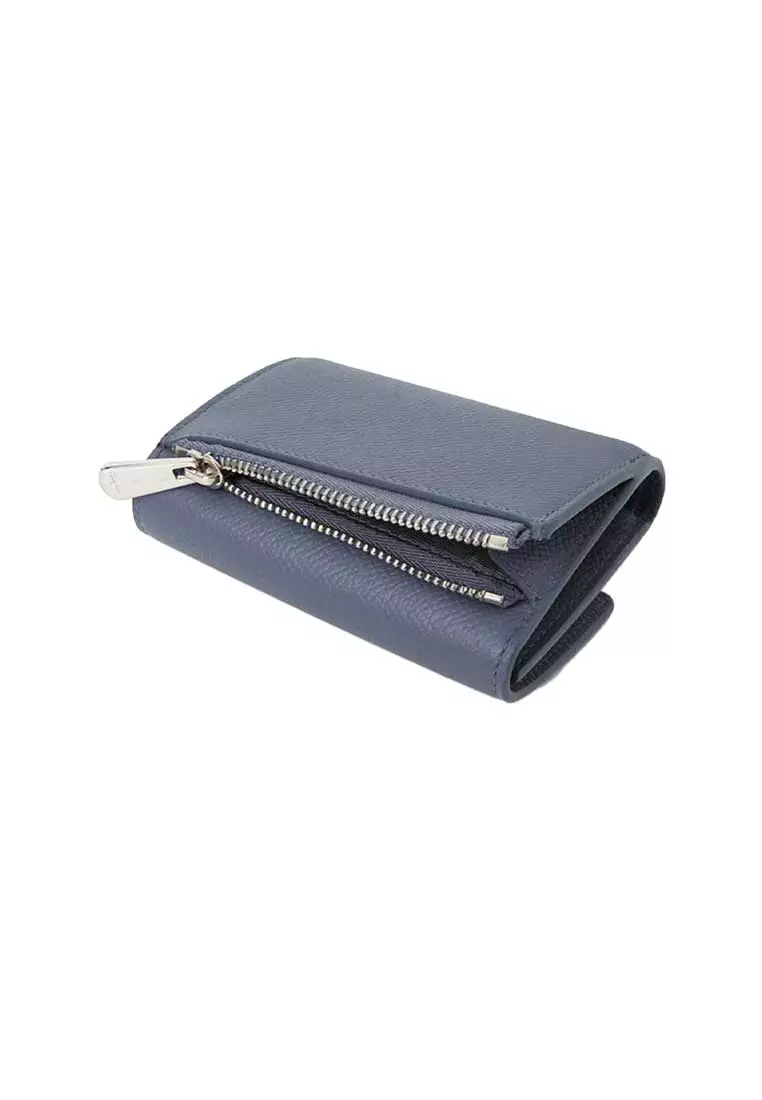 Buy Salvatore Ferragamo Calf Leather Trifold Wallet Graphite