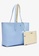 Lacoste blue Women's Anna Reversible Solid Or Striped Colourblock Tote Bag-NF3230AS 1A9EDAC6052F04GS_7