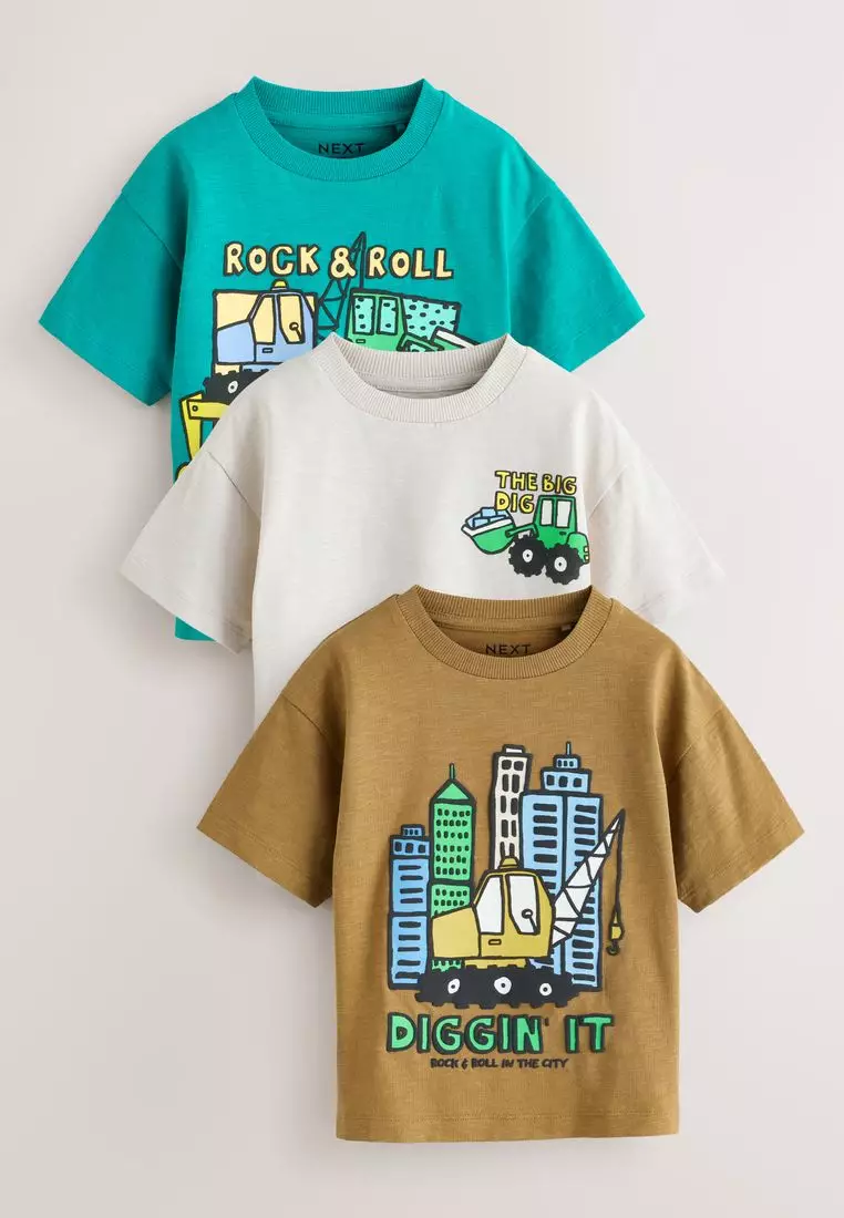 Short Sleeve Graphic T-Shirts 3 Pack