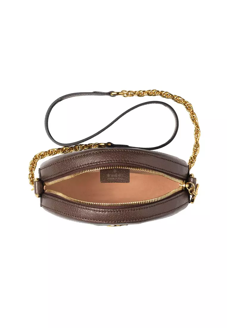 Ophidia Mini Gg 斜背包(杏色)