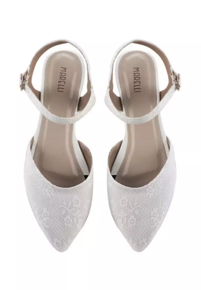 Perth Sepatu Sandal wanita Flat Slip On - White