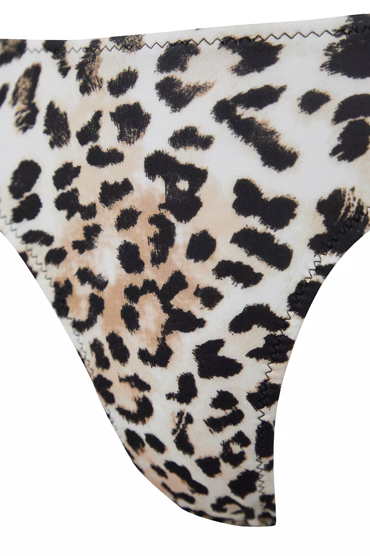 Leopard Patterned V Cut High Leg Regular Bikini Bottom TBESS23BA00116