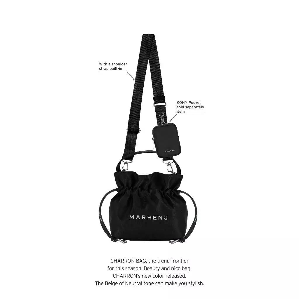 CHARRON Nylon Crossbody Bag Grey