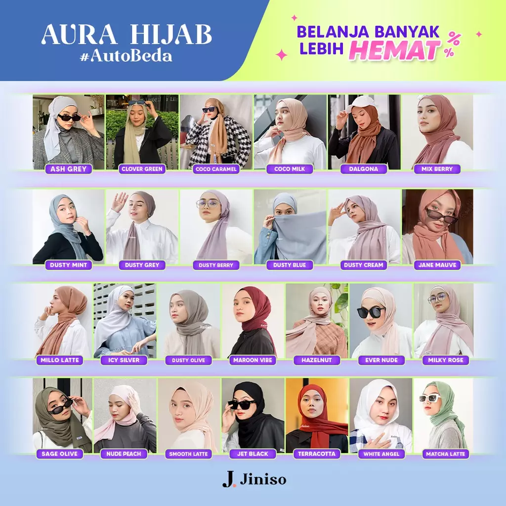 AURA Active Hijab Pashmina Shawl