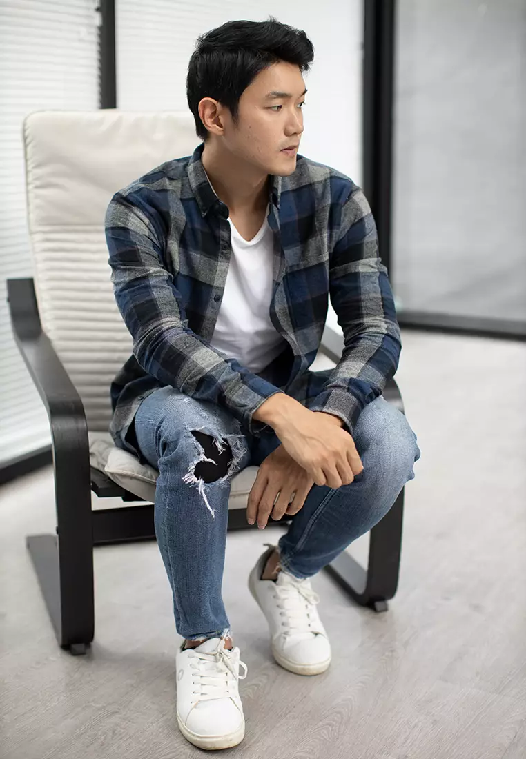 kemeja Flannel Cotton Tangan Panjang OXCON OX05