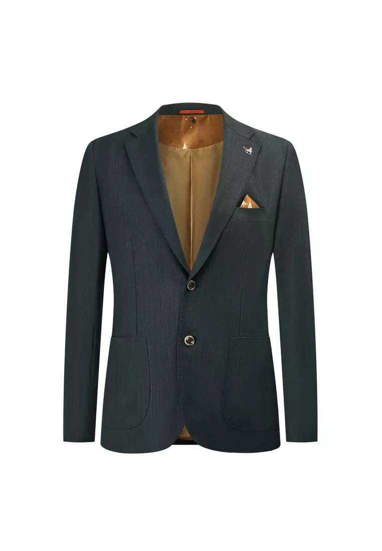 Wool Blend Suit Blazer