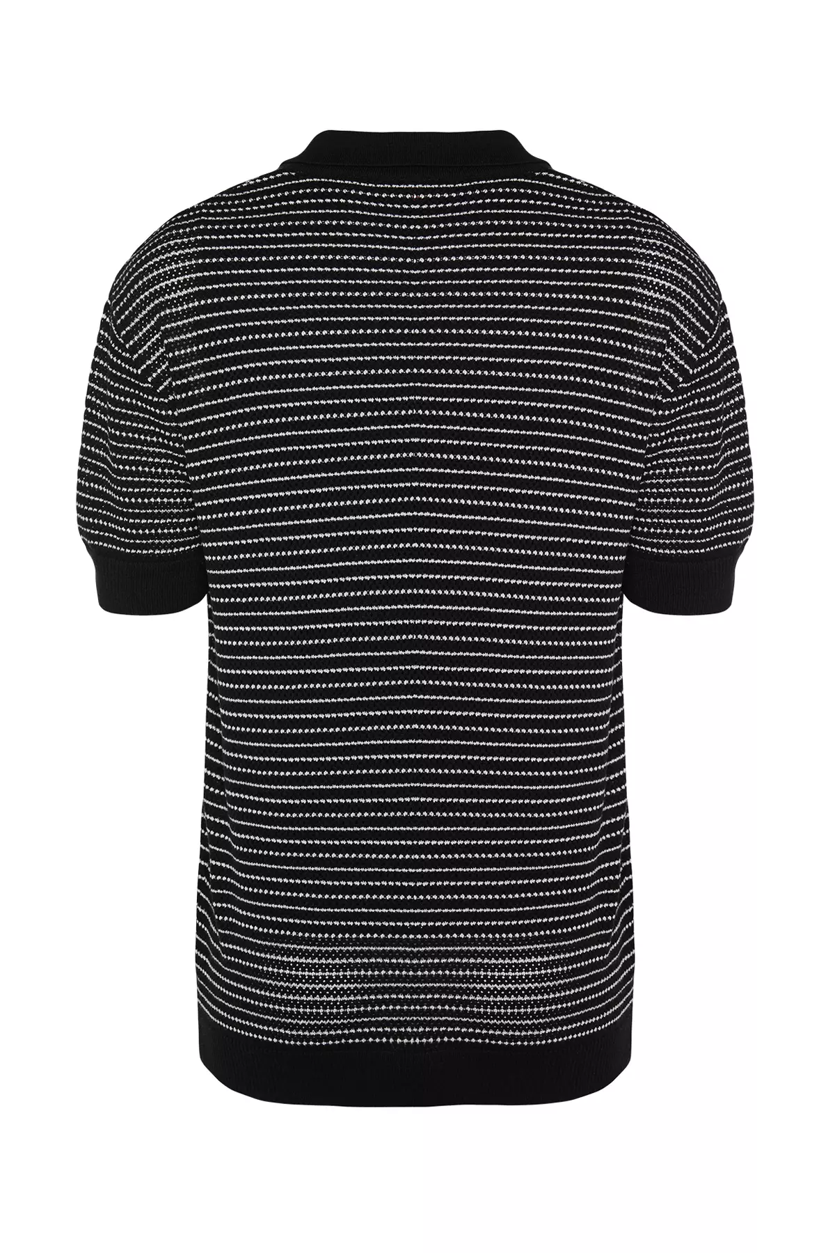 Stripe Knitted Polo Shirt