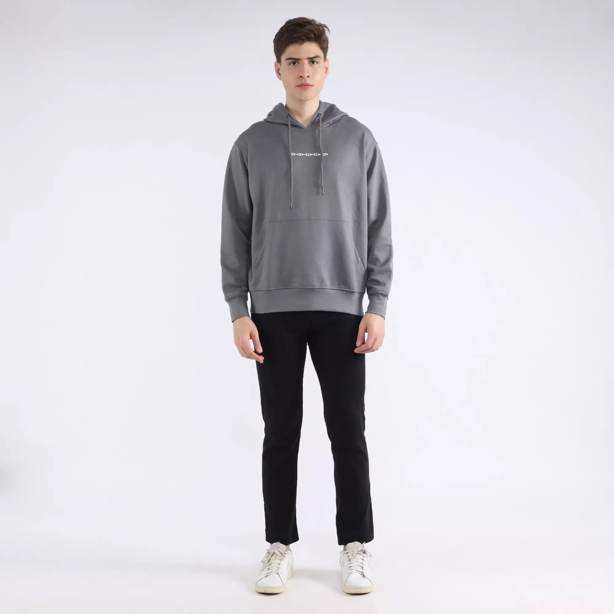 FACILITY by LARUSSO - Arrow Graphic Hoddie - Castlerock Grey