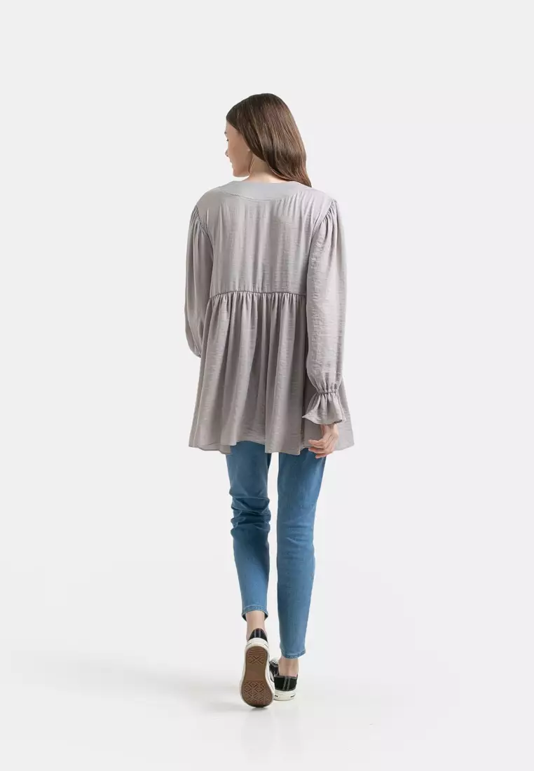 Qirani Blouse Light Grey