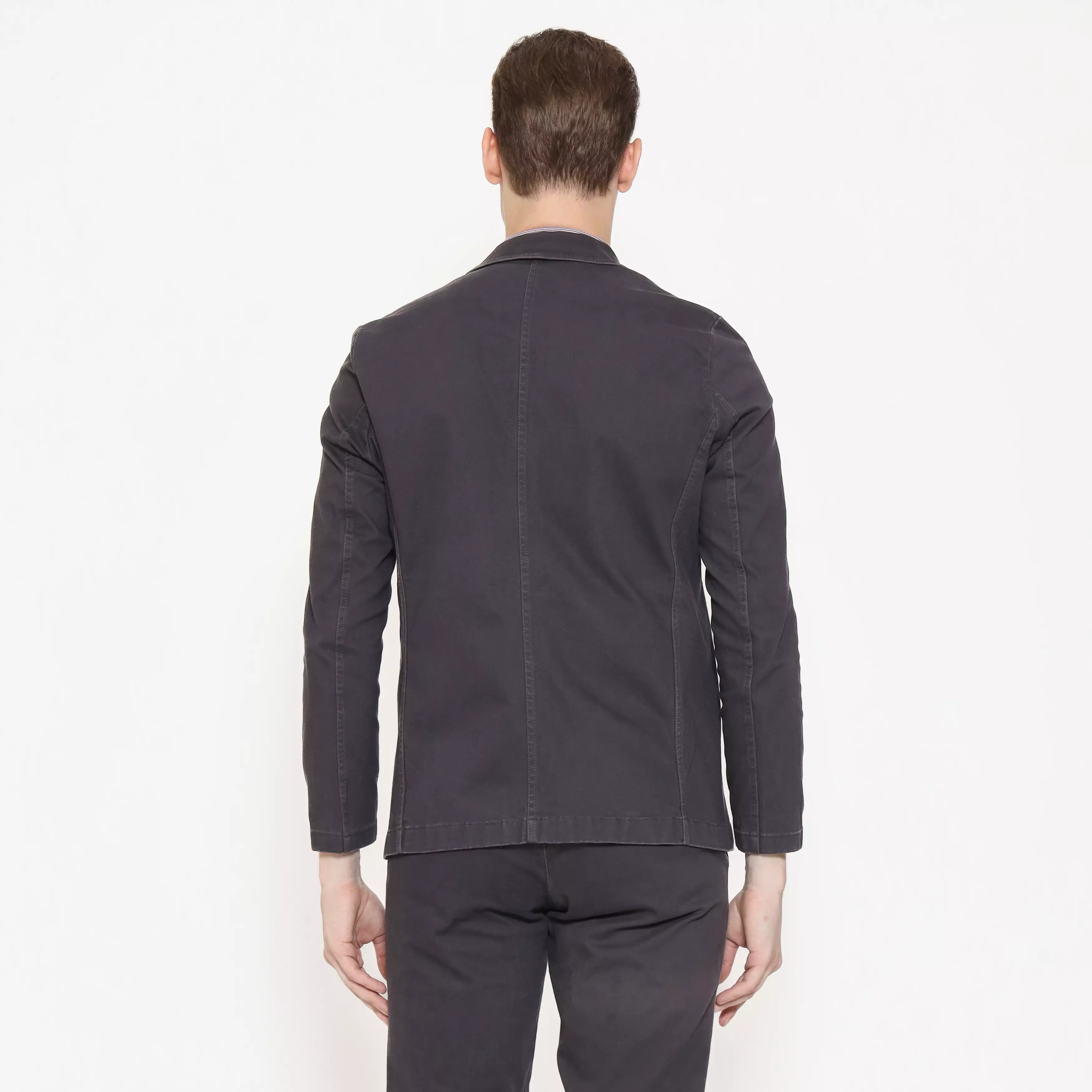 Schoeller Blazer Pria Casual – Kancing 1 | Warna Dark Grey | S.1-BCSG1-G101-CTS-S1