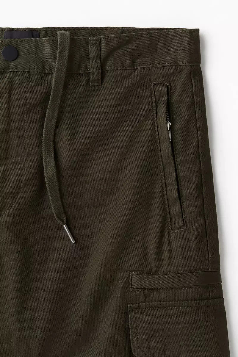 Regular Fit twill cargo trousers