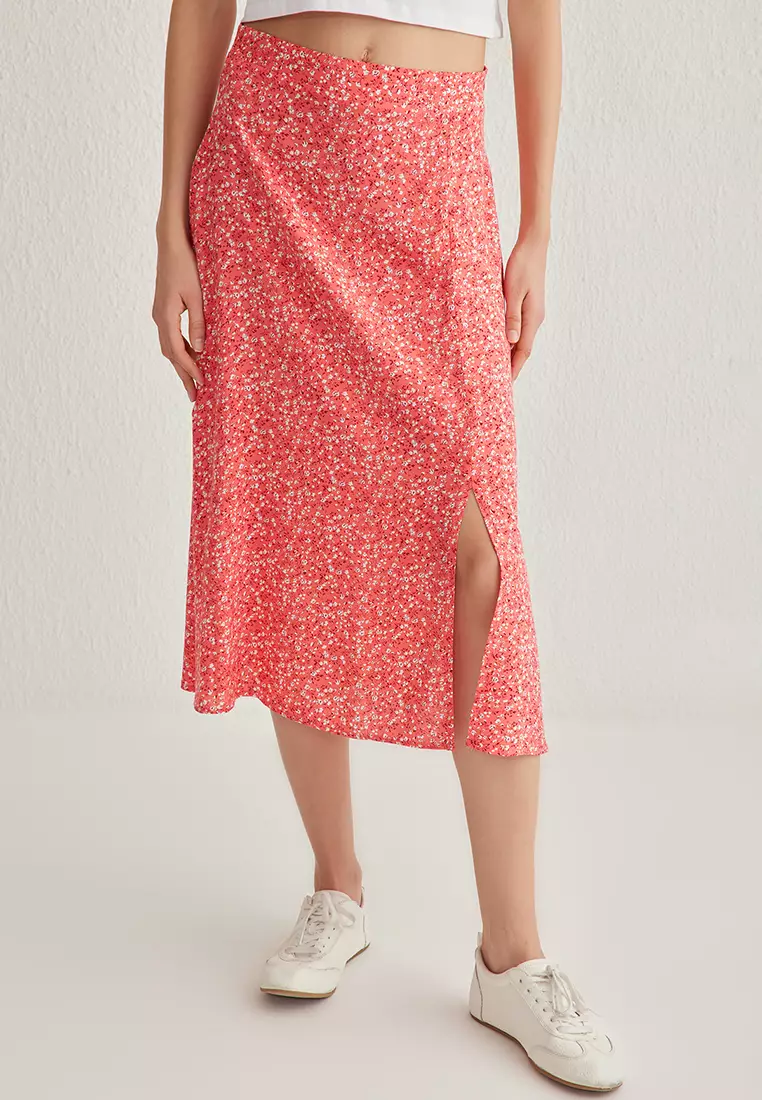 Slit Midi Skirt