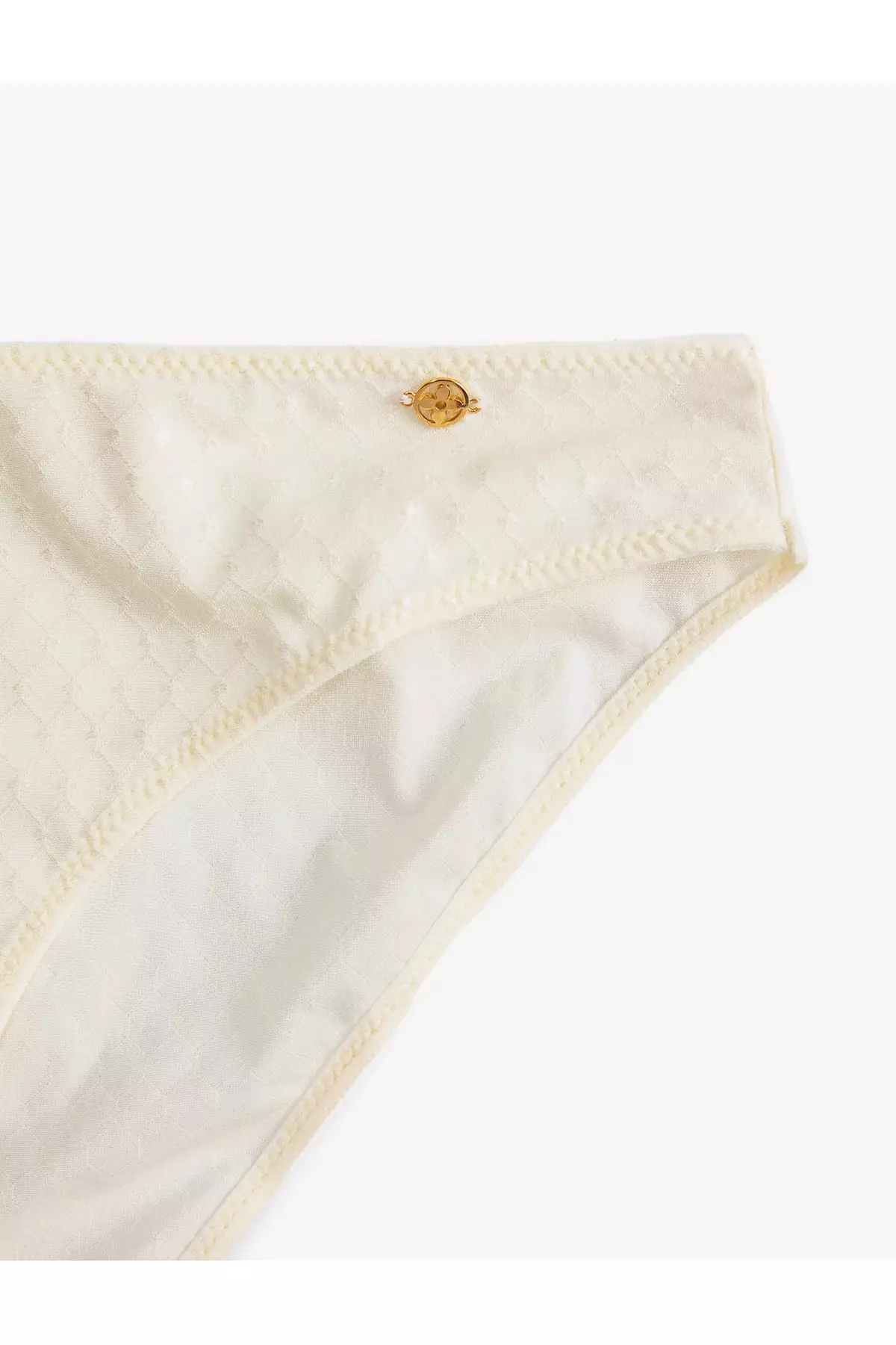 Brief Panties With Textured Accessory Detail