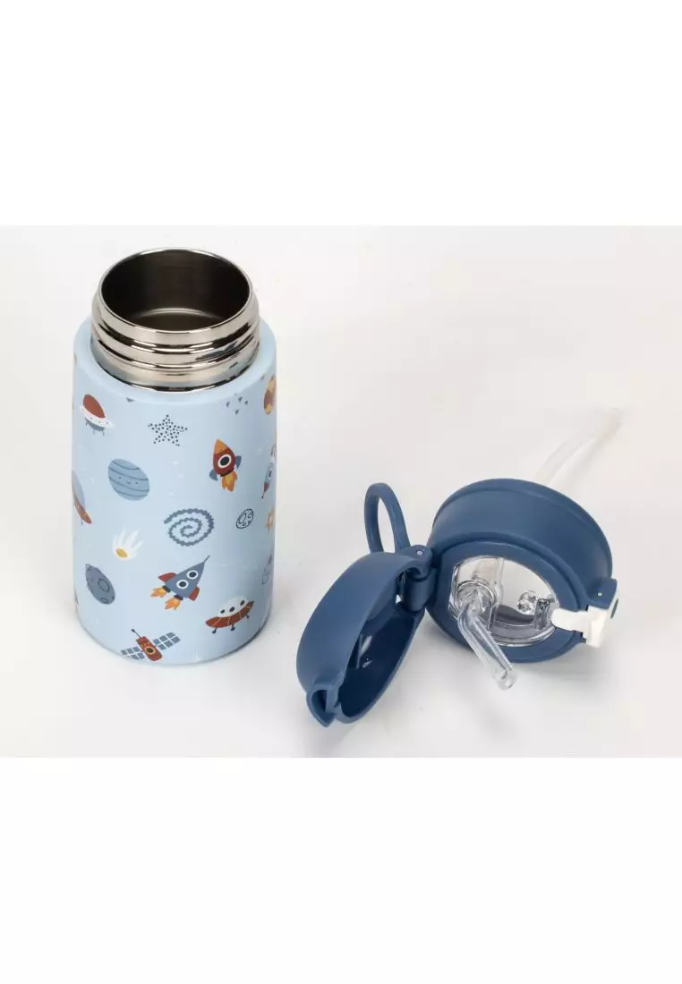 Oasis Kids Water Bottle with Sipper Silicone Straw 400ML - Galactic Space