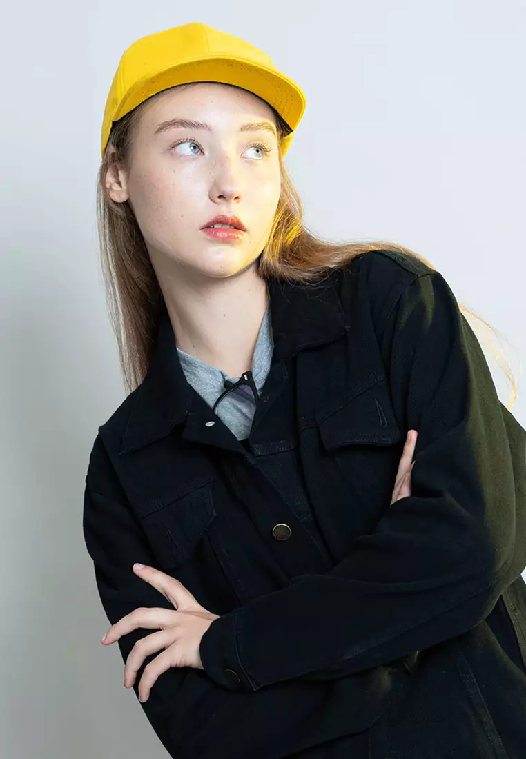 Topi Casual Polos Sport Besi Baseball Cap Tumblr Hat Kuning