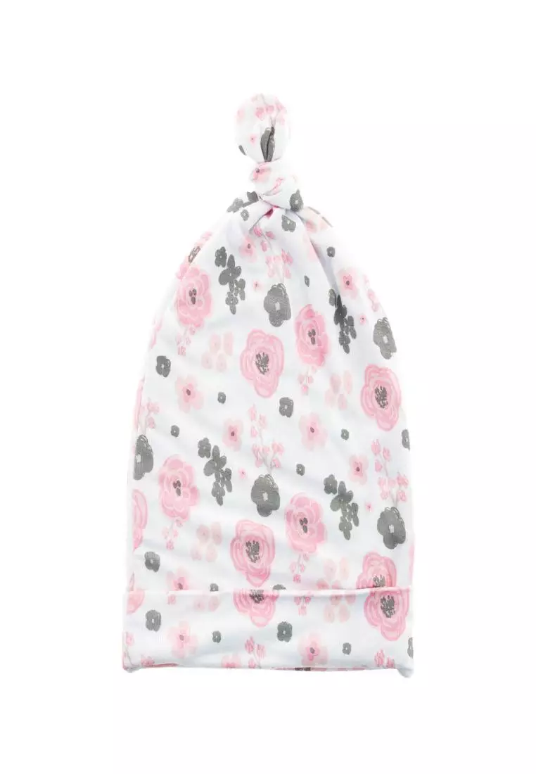 Stephen Joseph Bamboo Blanket and Beanie Set for Babies Flora