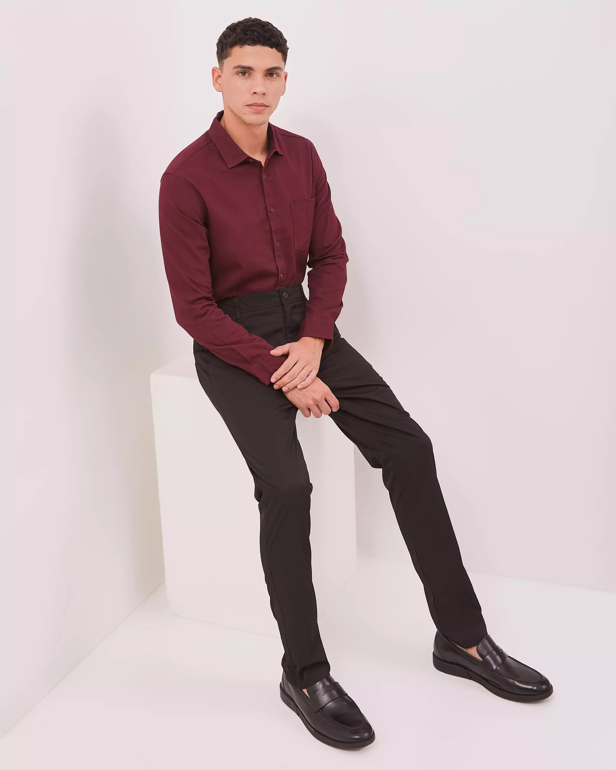 AMK Celana Chino Pria Panjang PT Gustav Black